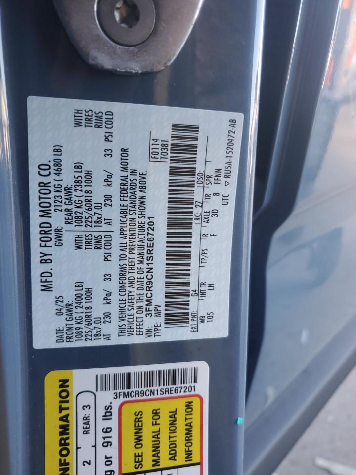 2025 Ford Bronco Sport Outer Banks VIN: 3FMCR9CN1SRE67201 Lot: 84550985