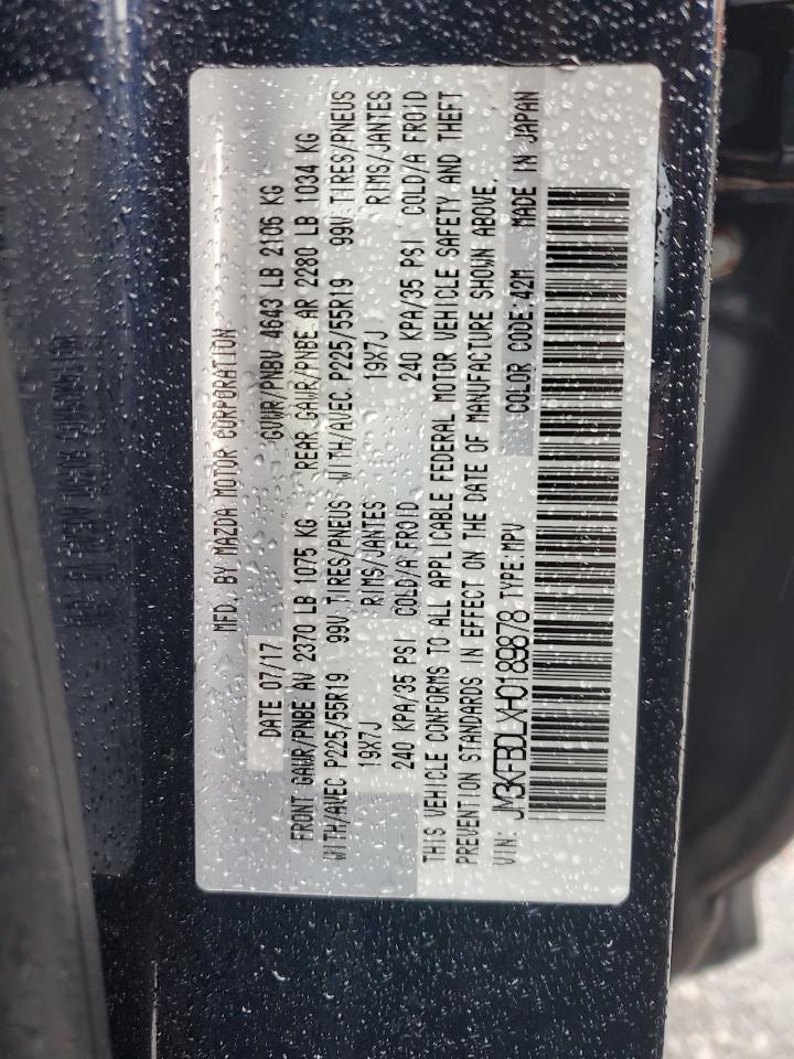 2017 Mazda Cx-5 Grand Touring VIN: JM3KFBDLXH0189878 Lot: 85780135