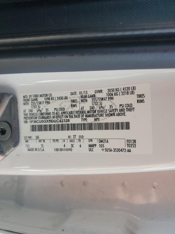 2013 Ford Escape Se VIN: 1FMCU0GX5DUC42328 Lot: 90624795