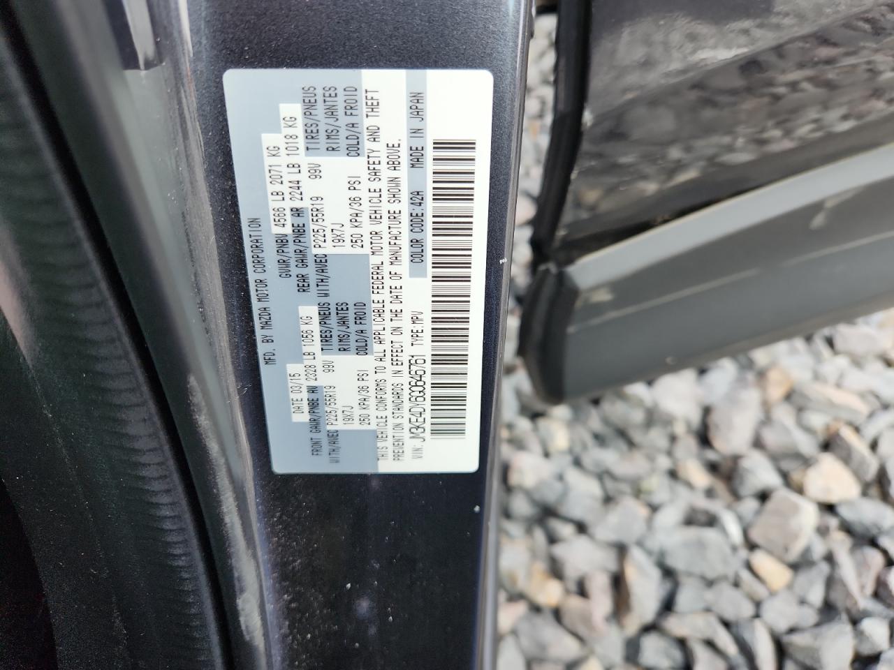 2016 Mazda Cx-5 Gt VIN: JM3KE4DY6G0646761 Lot: 81933085