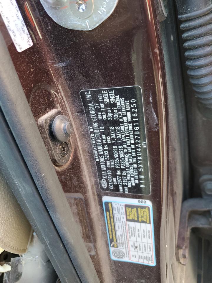 2011 Kia Sorento Ex VIN: 5XYKU4A27BG116250 Lot: 84722595