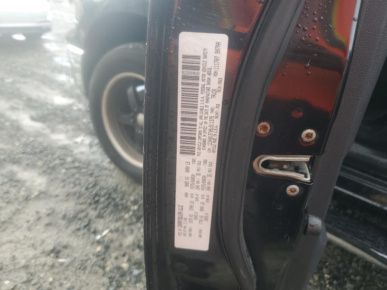 2009 Dodge Ram 1500 VIN: 1D3HB13T09J511375 Lot: 85731105