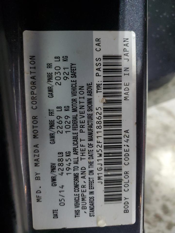 2015 Mazda 6 Grand Touring VIN: JM1GJ1W52F1188625 Lot: 82422385