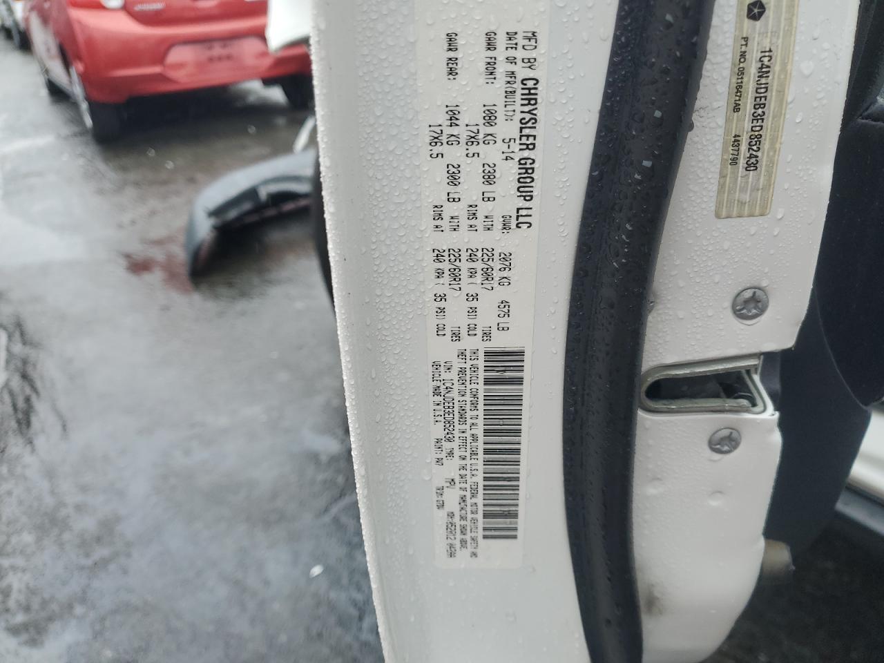 2014 Jeep Compass Latitude VIN: 1C4NJDEB3ED852430 Lot: 90653065