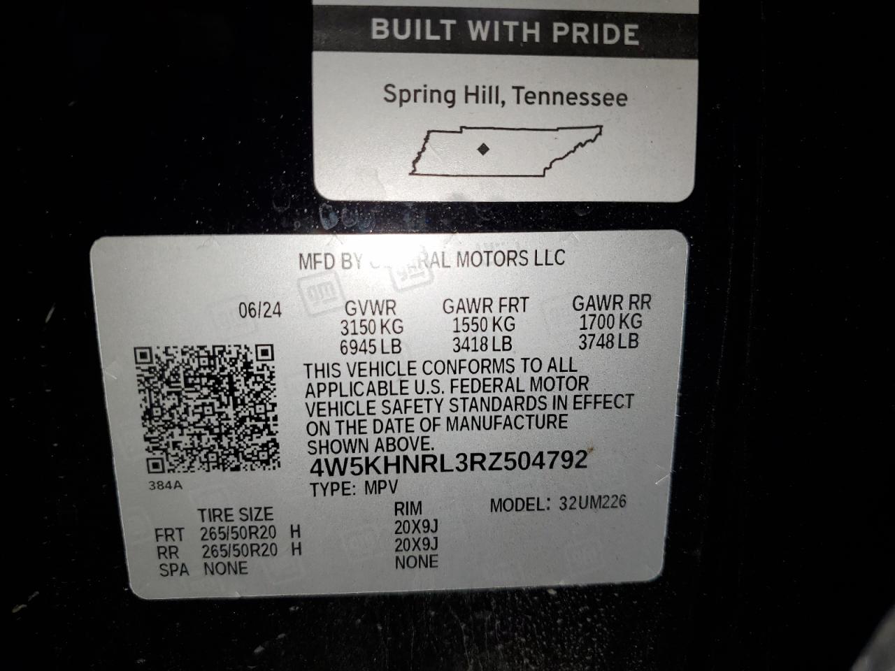 2024 Acura Zdx A-Spec VIN: 4W5KHNRL3RZ504792 Lot: 86245385