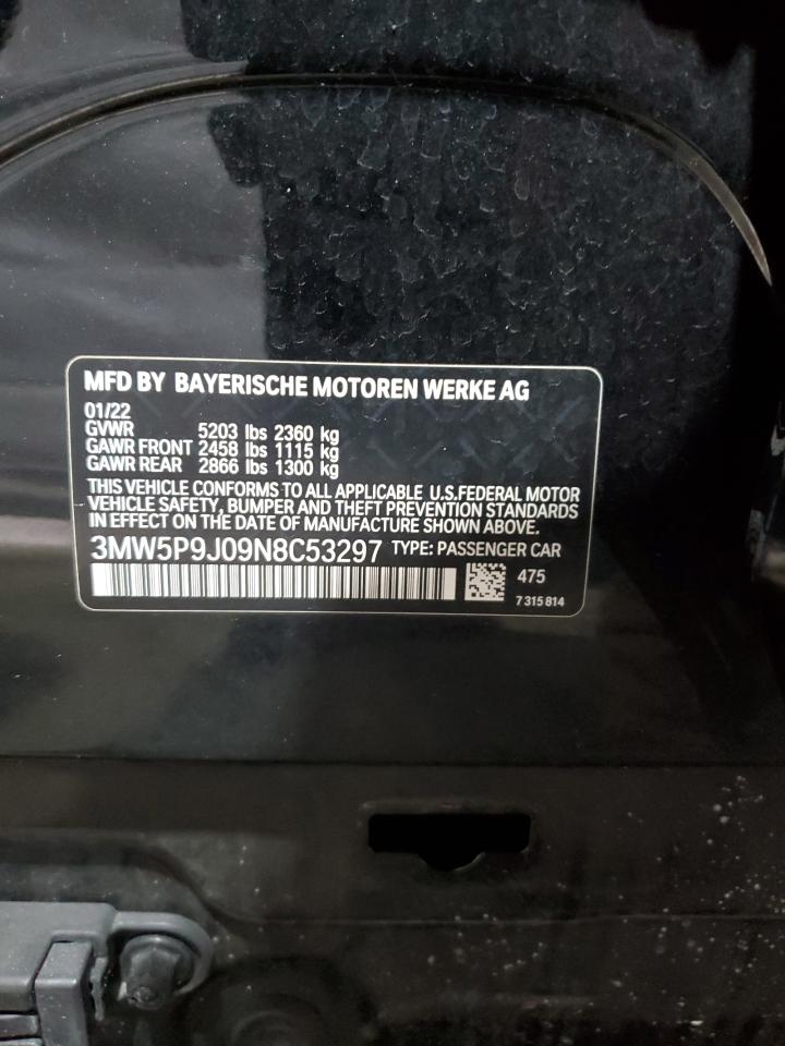2022 BMW 330Xe VIN: 3MW5P9J09N8C53297 Lot: 87108245