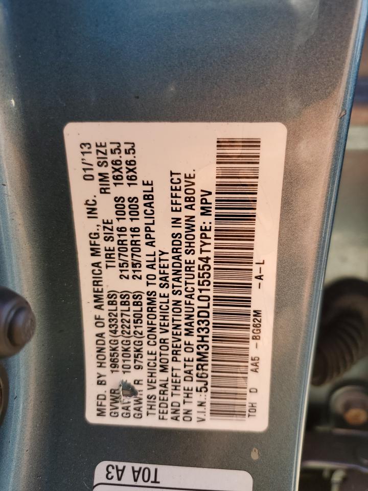 2013 Honda Cr-V Lx VIN: 5J6RM3H33DL015554 Lot: 82598945