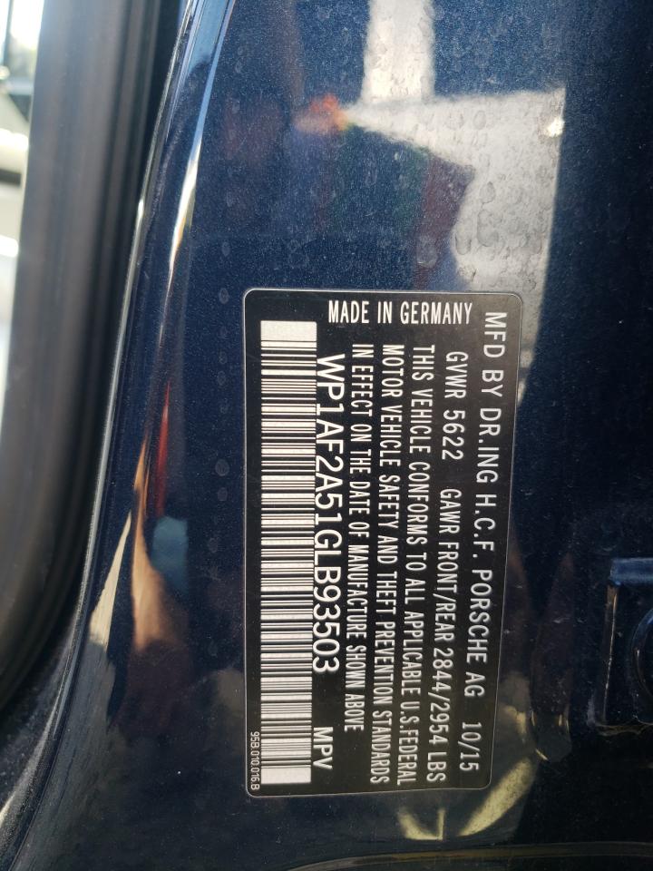 2016 Porsche Macan Turbo VIN: WP1AF2A51GLB93503 Lot: 82655155