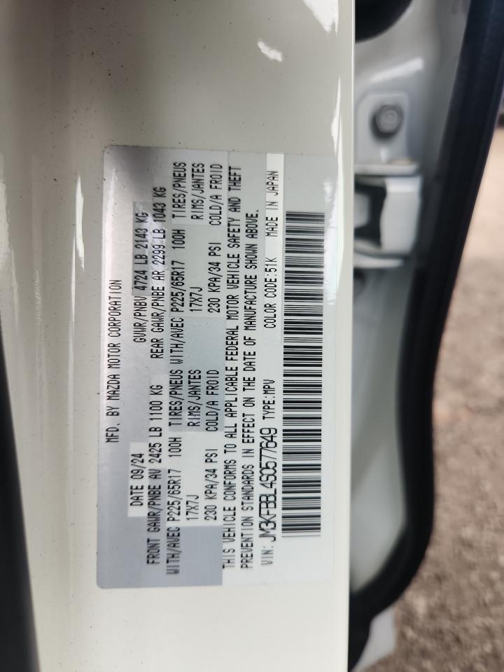 2025 Mazda Cx-5 Select VIN: JM3KFBBL4S0577649 Lot: 90085075