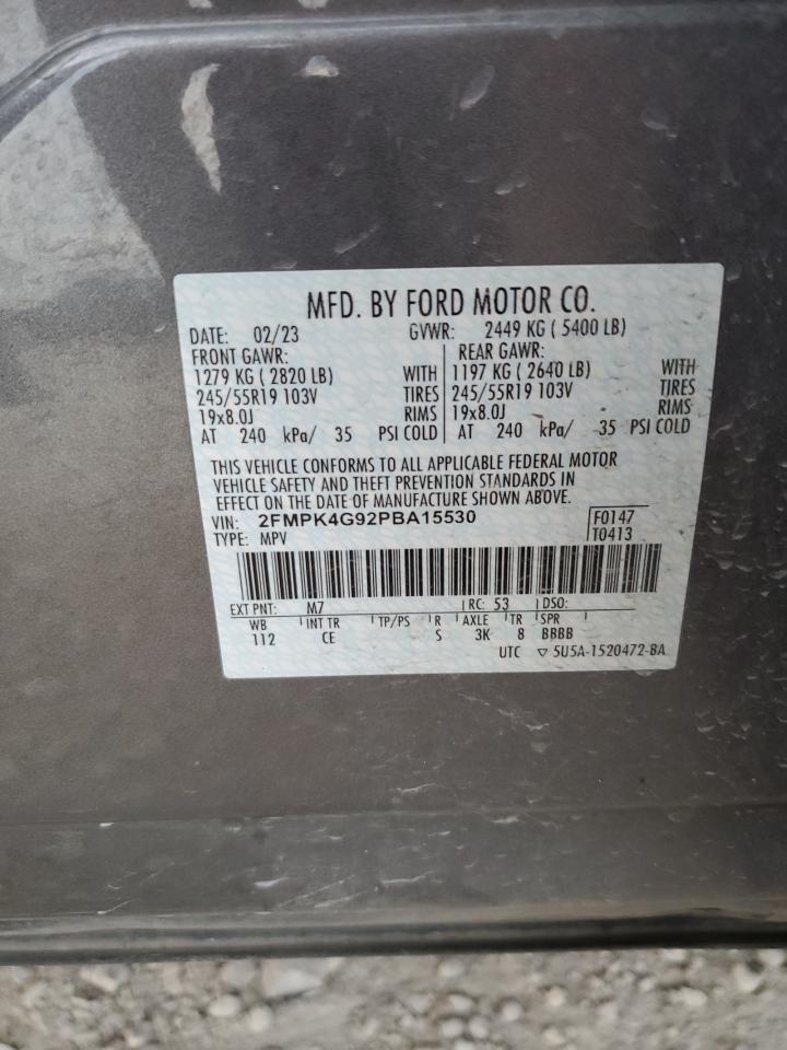 2023 Ford Edge Se VIN: 2FMPK4G92PBA15530 Lot: 85710455
