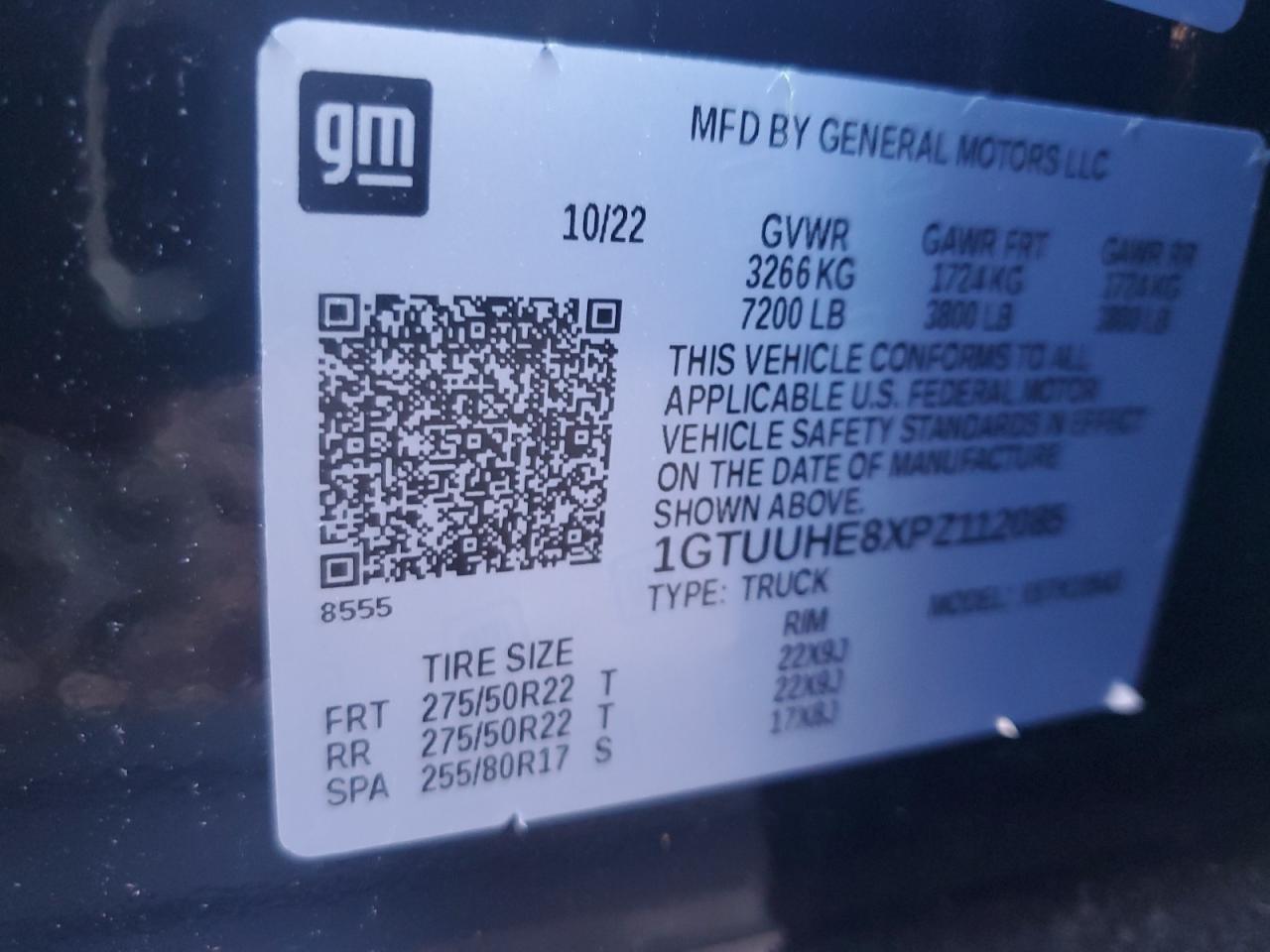 2023 GMC Sierra K1500 Denali Ultimate VIN: 1GTUUHE8XPZ112085 Lot: 90945015