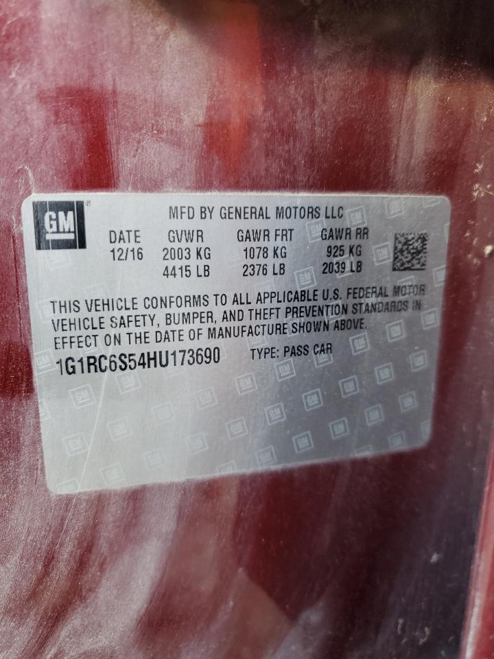 2017 Chevrolet Volt Lt VIN: 1G1RC6S54HU173690 Lot: 85093555