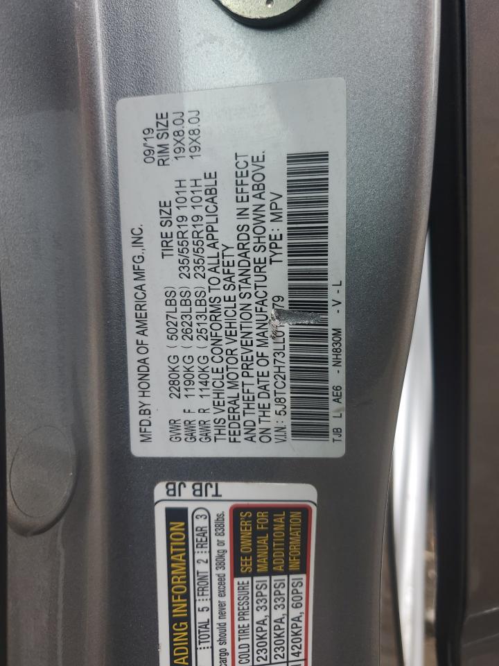 2020 Acura Rdx Advance VIN: 5J8TC2H73LL016179 Lot: 86730175