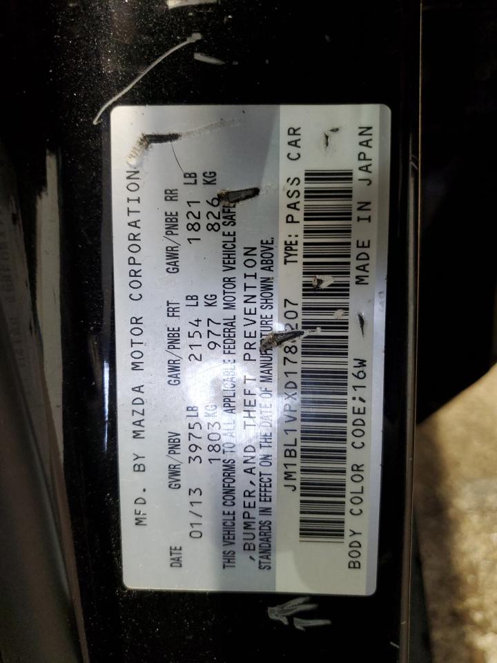 2013 Mazda 3 I VIN: JM1BL1VPXD1786207 Lot: 86299305