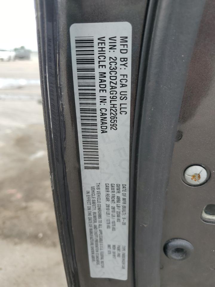 2020 Dodge Challenger Sxt VIN: 2C3CDZAG9LH226592 Lot: 82234615