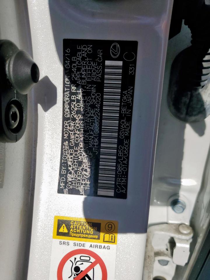 2016 Lexus Es 350 VIN: JTHBK1GG6G2244020 Lot: 85682625