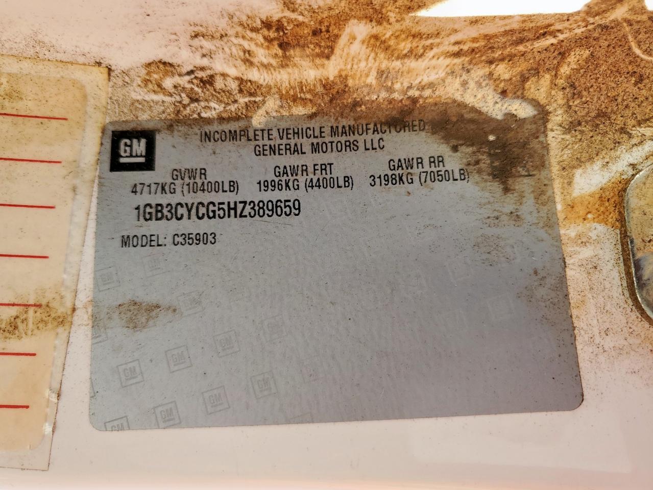 2017 Chevrolet Silverado C3500 VIN: 1GB3CYCG5HZ389659 Lot: 85348655