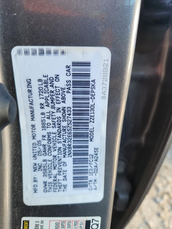 2005 Toyota Corolla Ce VIN: 1NXBR32E65Z527433 Lot: 85519815