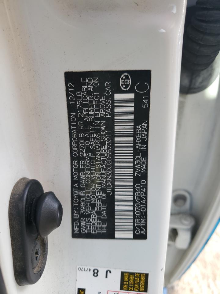 2013 Toyota Prius VIN: JTDKN3DU2D5573211 Lot: 86529515