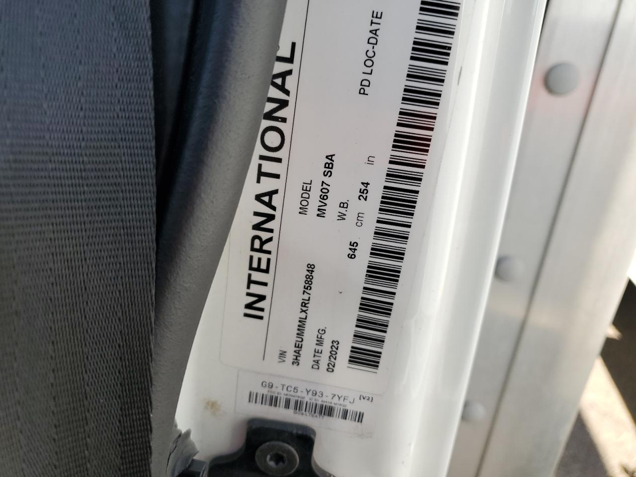 2024 International Mv607 VIN: 3HAEUMMLXRL758848 Lot: 84816625