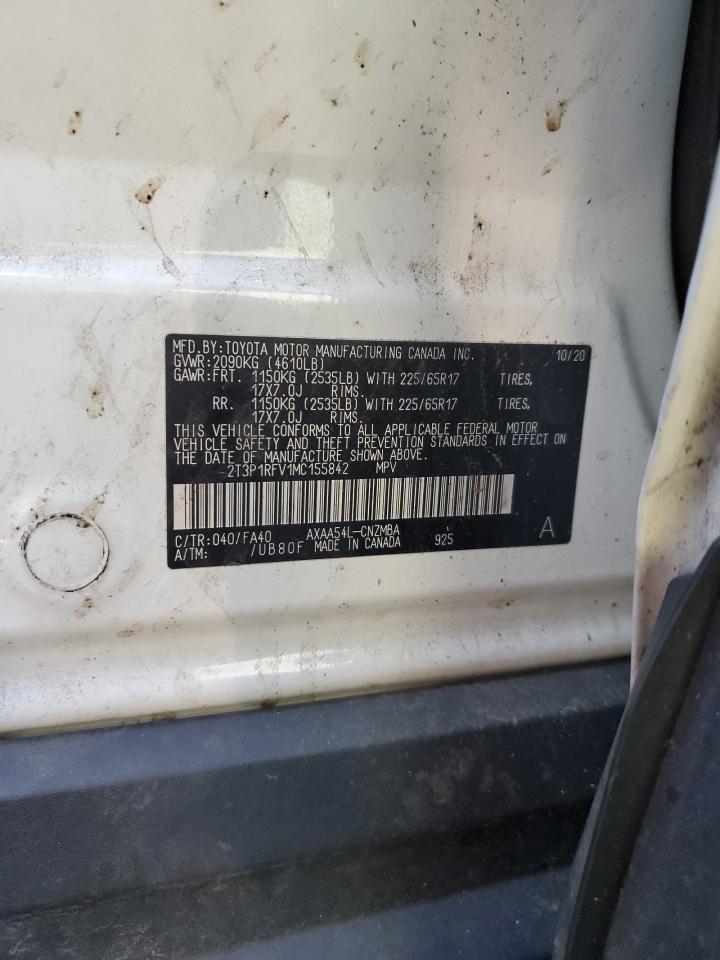 2021 Toyota Rav4 Xle VIN: 2T3P1RFV1MC155842 Lot: 85909145