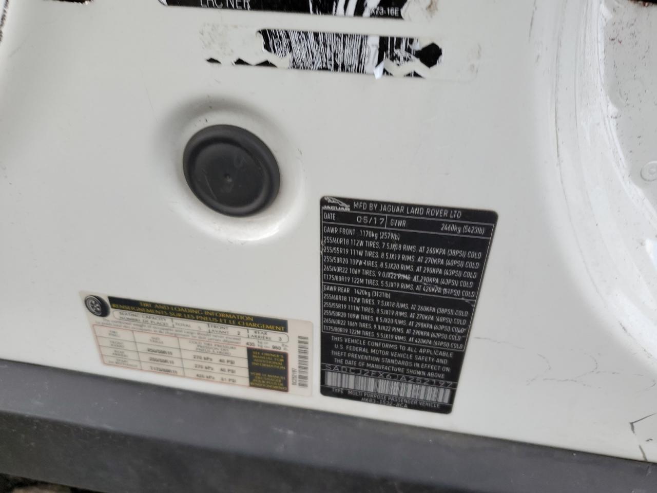 2018 Jaguar F-Pace Premium VIN: SADCJ2FX6JA252197 Lot: 90809865