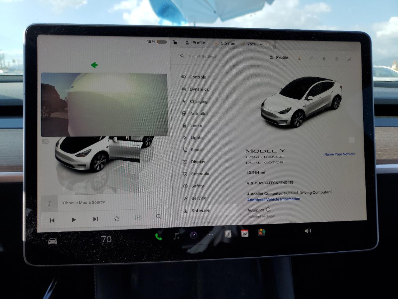 2022 Tesla Model Y VIN: 7SAYGAEE0NF540419 Lot: 87095735