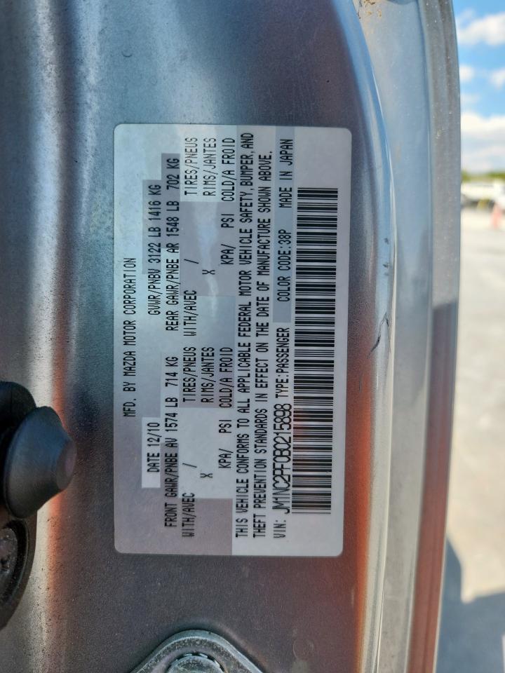 2011 Mazda Mx-5 Miata VIN: JM1NC2PF0B0215898 Lot: 82251925