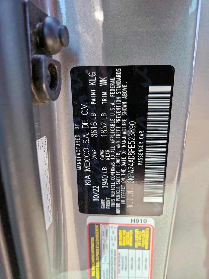2023 Kia Rio Lx VIN: 3KPA24AD8PE523890 Lot: 86671695