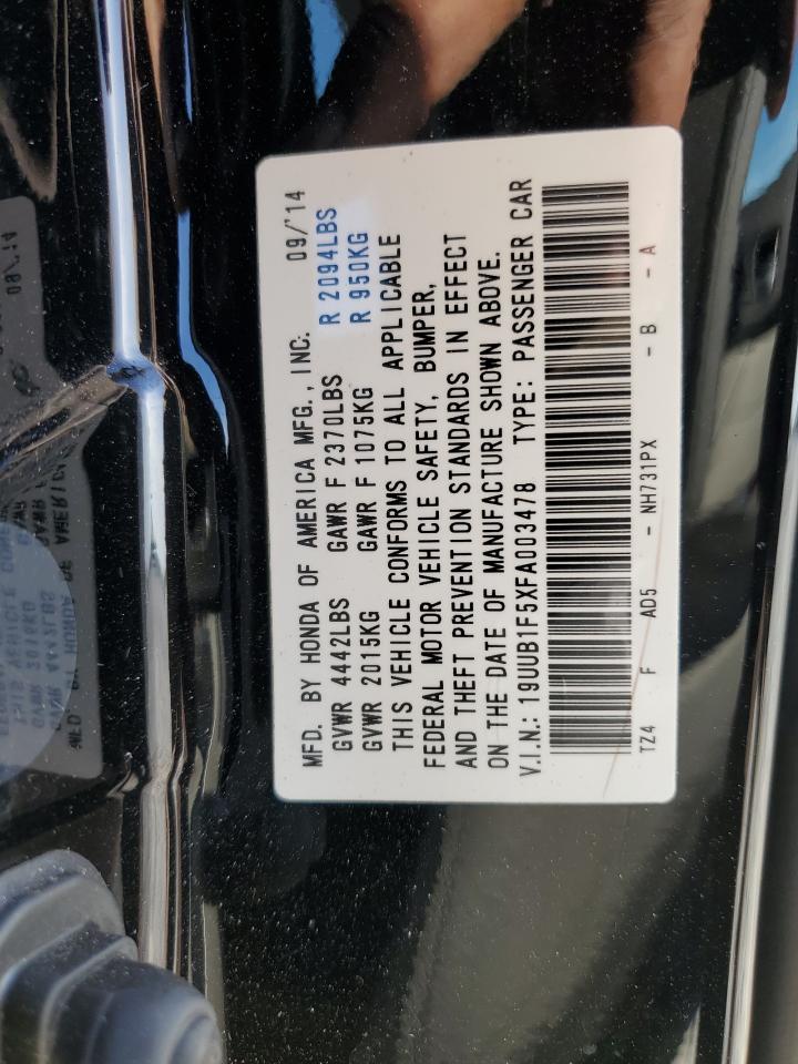2015 Acura Tlx Tech VIN: 19UUB1F5XFA003478 Lot: 89829035