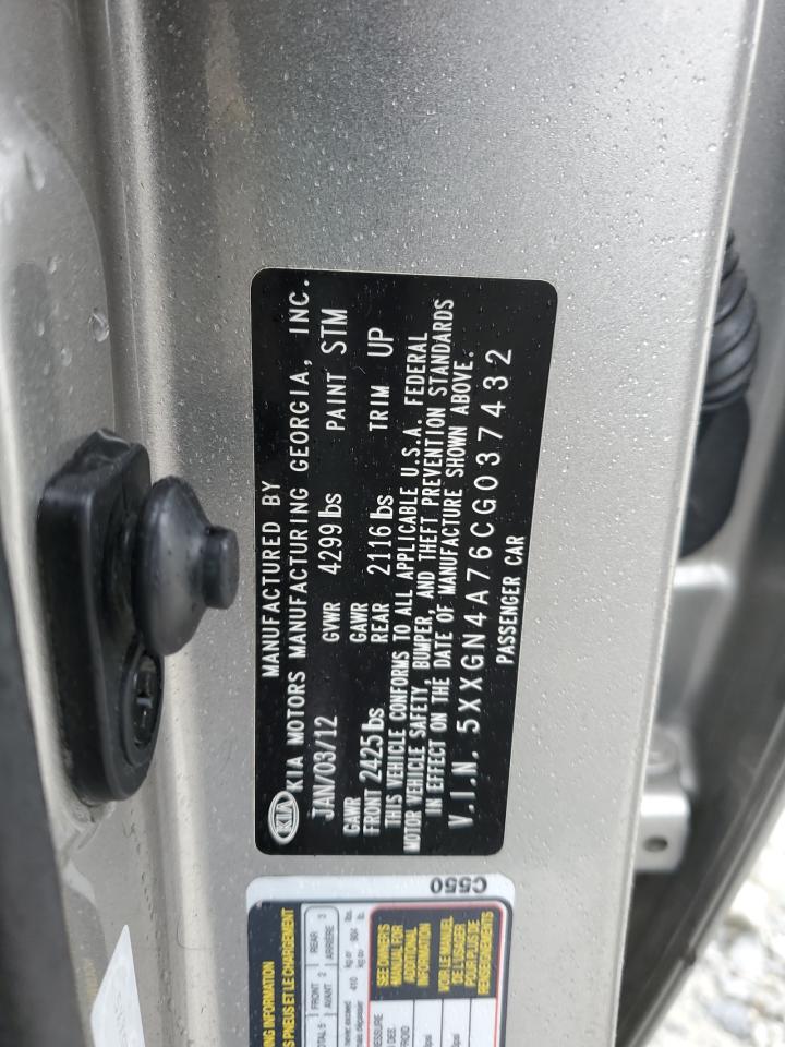 2012 Kia Optima Ex VIN: 5XXGN4A76CG037432 Lot: 82220715