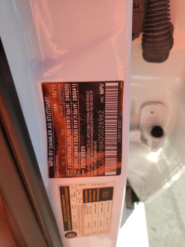 2013 Mercedes-Benz Glk 350 VIN: WDCGG5HB4DG026962 Lot: 85898825