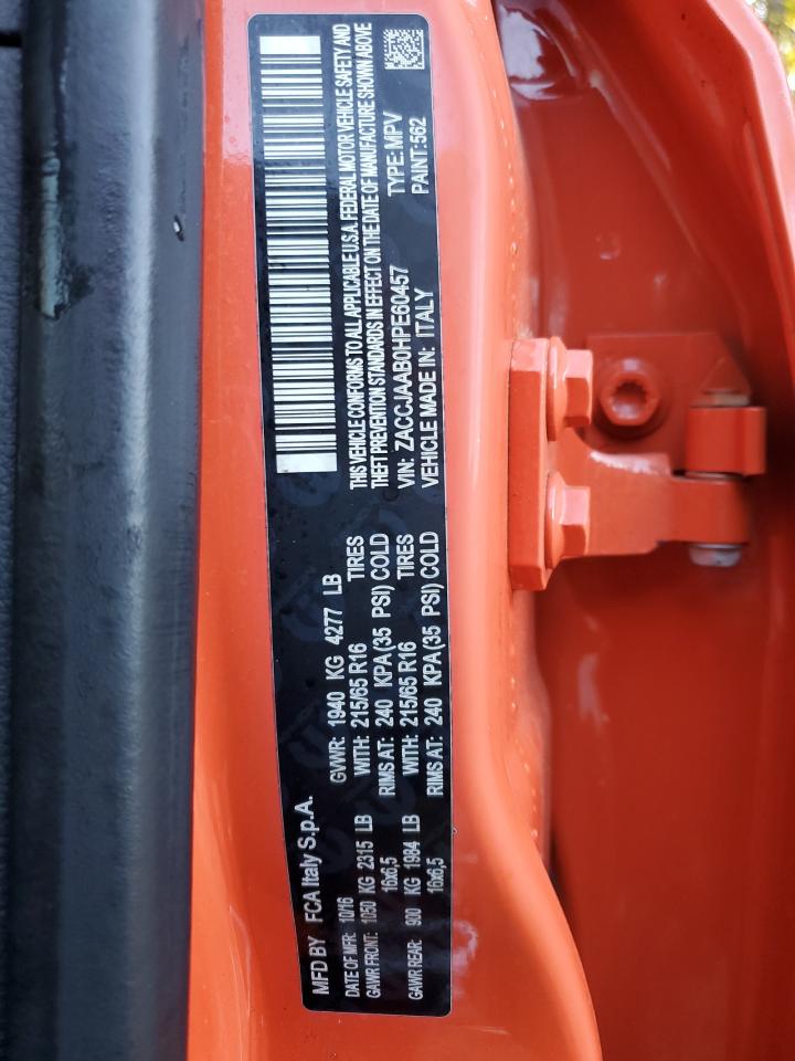 2017 Jeep Renegade Sport VIN: ZACCJAAB0HPE60457 Lot: 89434835