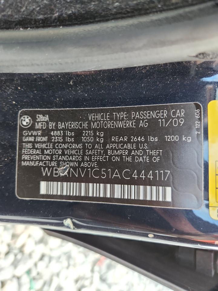 2010 BMW 528 Xi VIN: WBANV1C51AC444117 Lot: 85817885