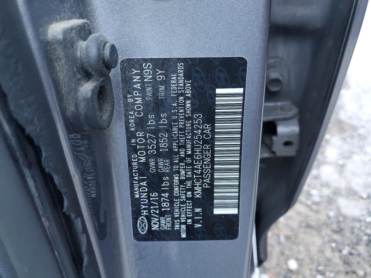 2017 Hyundai Accent Se VIN: KMHCT4AE6HU254253 Lot: 86594205