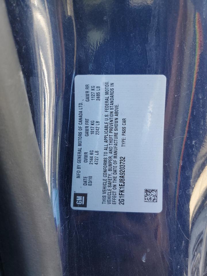 2010 Chevrolet Camaro Ss VIN: 2G1FK1EJ8A9203732 Lot: 90521885