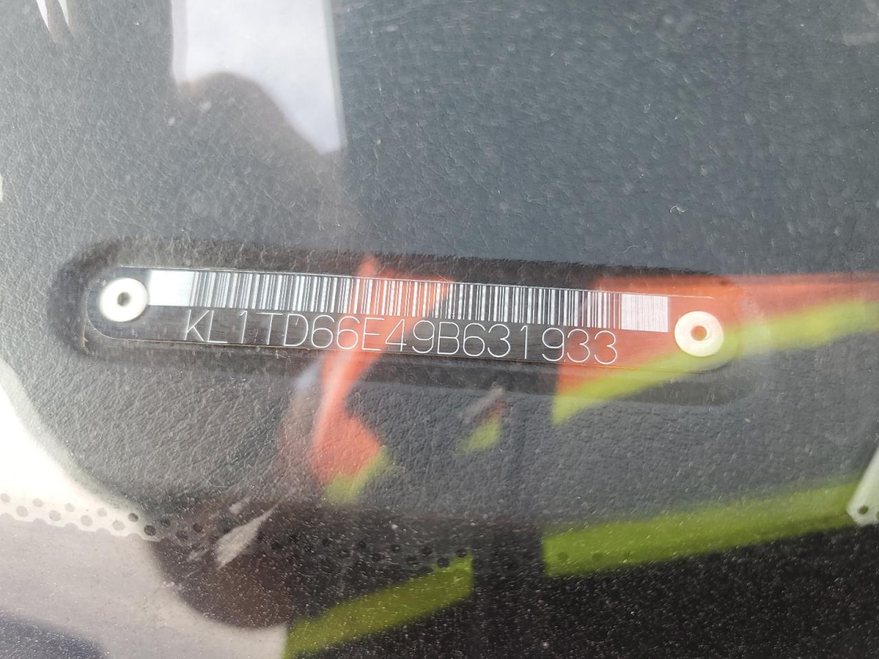 2009 Chevrolet Aveo Ls VIN: KL1TD66E49B631933 Lot: 81744985