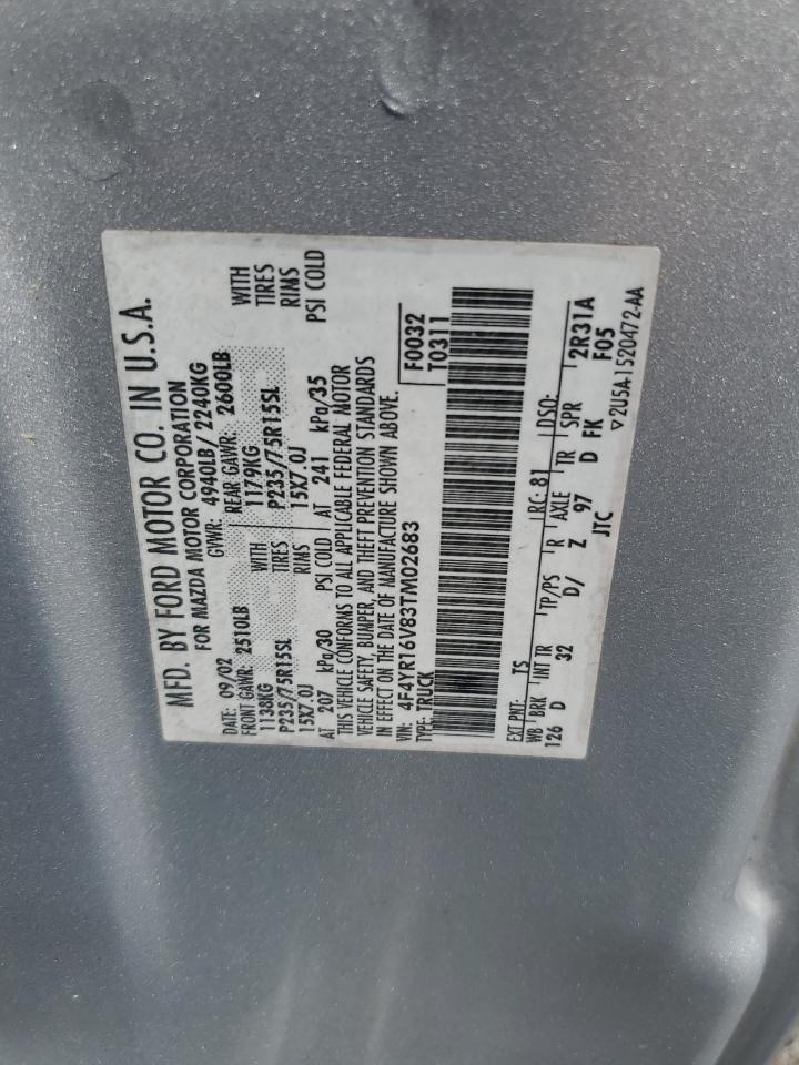 2003 Mazda B3000 Cab Plus VIN: 4F4YR16V83TM02683 Lot: 87017705