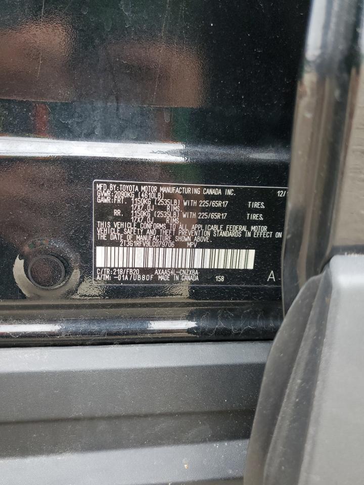 2020 Toyota Rav4 Le VIN: 2T3G1RFV9LC079706 Lot: 85345885