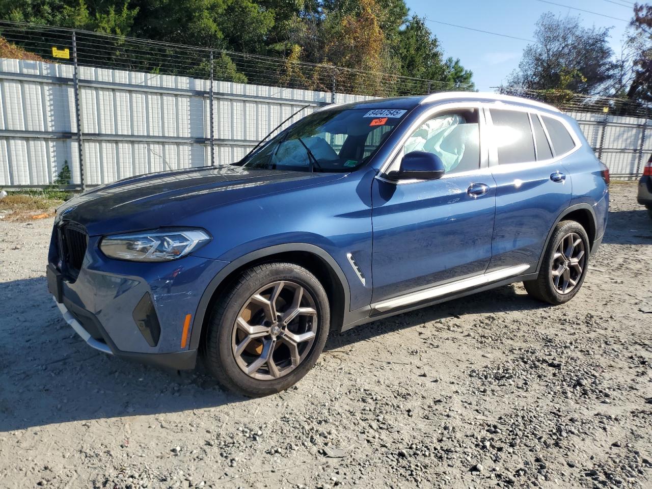 2022 BMW X3 xDrive30I VIN: 5UX53DP03N9K84624 Lot: 84047545