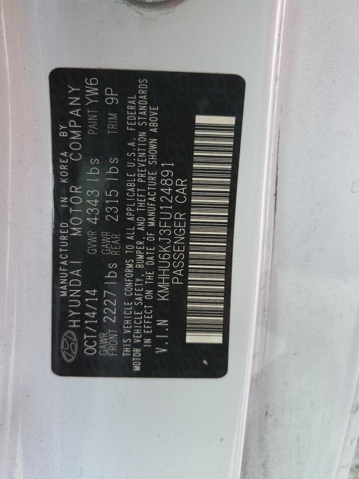 2015 Hyundai Genesis Coupe 3.8L VIN: KMHHU6KJ3FU124891 Lot: 86314125