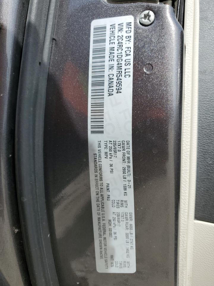 2021 Chrysler Voyager Lxi VIN: 2C4RC1DG4MR549594 Lot: 87412755