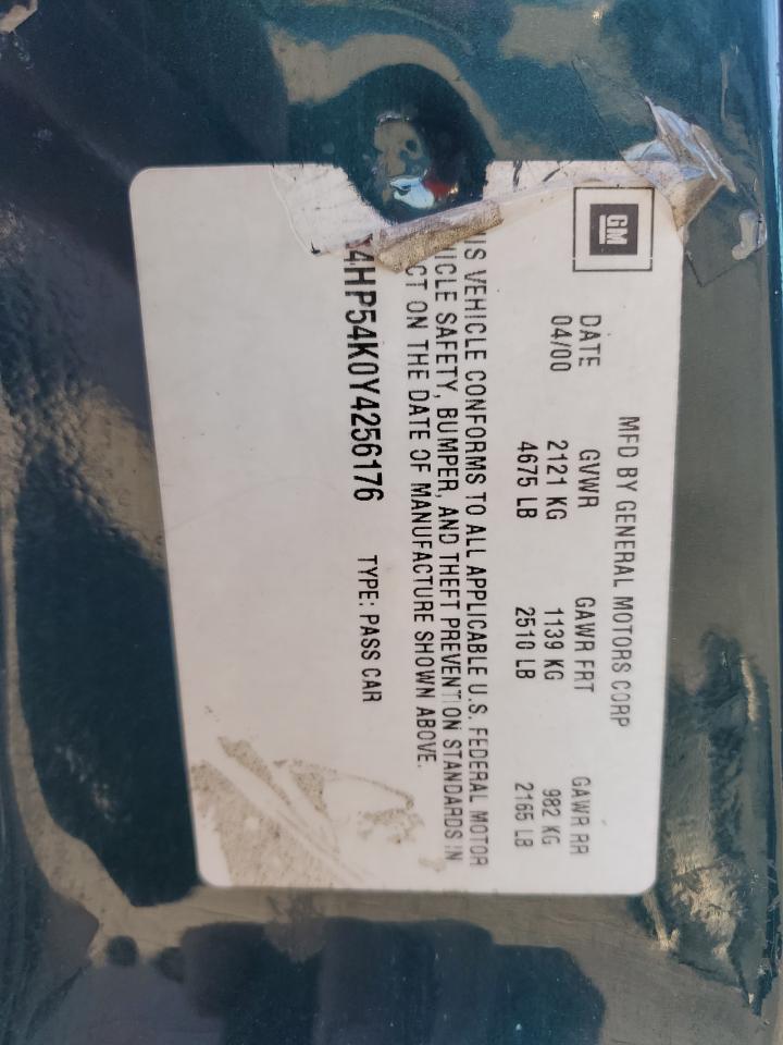 2000 Buick Lesabre Custom VIN: 1G4HP54K0Y4256176 Lot: 87215405