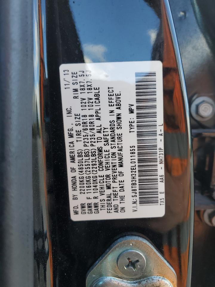 2014 Acura Rdx VIN: 5J8TB3H32EL011855 Lot: 89576785