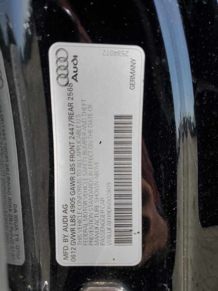 2013 Audi A5 Premium Plus VIN: WAUJFAFH9DN002809 Lot: 82730865