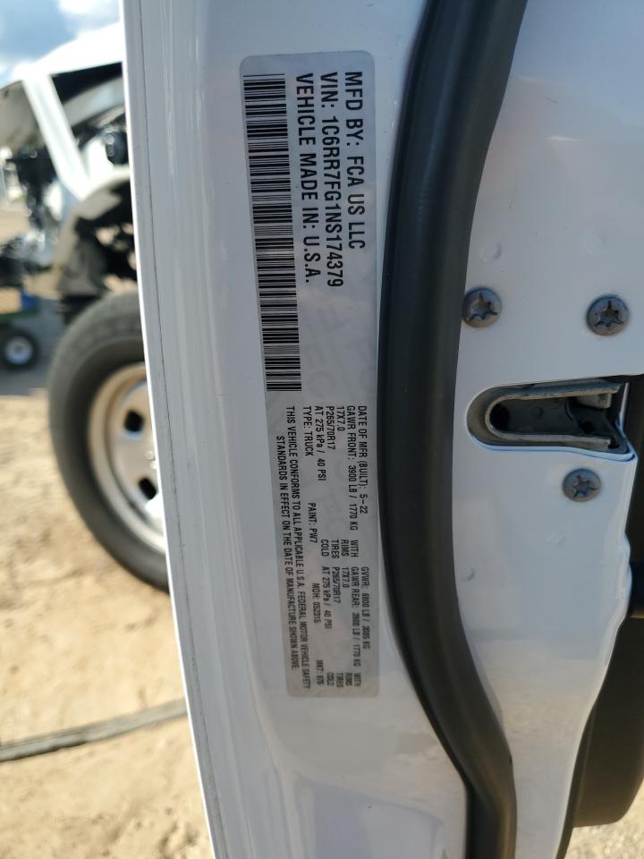 2022 Ram 1500 Classic Tradesman VIN: 1C6RR7FG1NS174379 Lot: 85473265