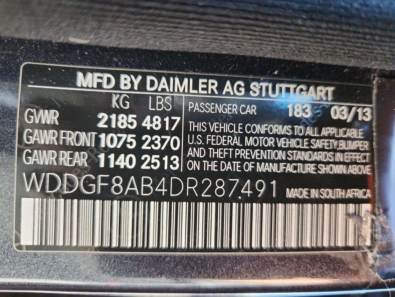 2013 Mercedes-Benz C 300 4Matic VIN: WDDGF8AB4DR287491 Lot: 82446345