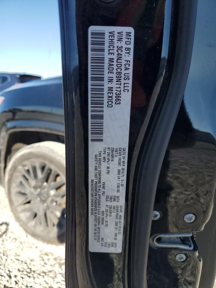 2022 Jeep Compass Limited VIN: 3C4NJDCB9NT173663 Lot: 87017795