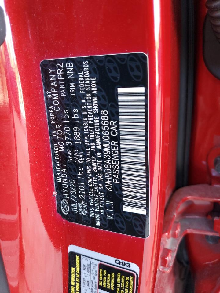 2021 Hyundai Venue Se VIN: KMHRB8A39MU065688 Lot: 89910065