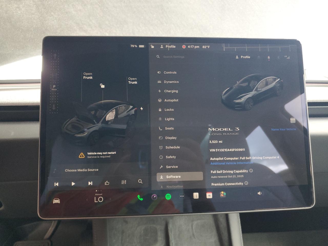 2025 Tesla Model 3 VIN: 5YJ3E1EA4SF009911 Lot: 87032465